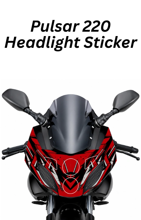 Pulsar 220 Headlight Sticker | Made in Premium Gloss Vinyl with FPF (Fade Protection Film), Waterproof, Precut Sticker, Pack of 1